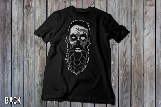 Beer Zombies hop bearded logo shirt